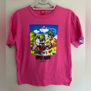 Nintendo Super Mario USA Made in Japan RARE TShirt Size Medium Pink